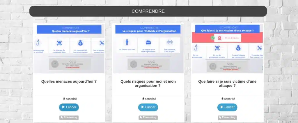 SensCyber module d'apprentissage à la cybersécurité
