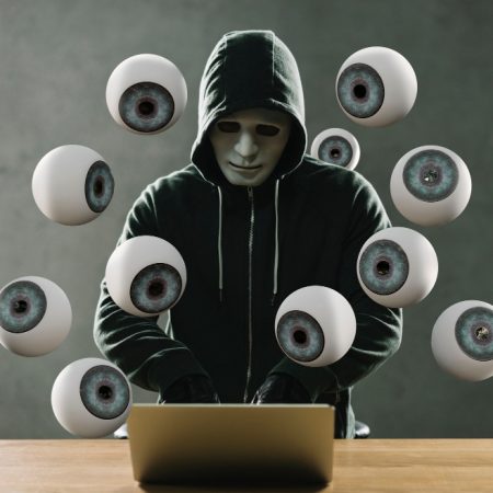 un pirate informatique réalise une attaque de spoofing en cybersécurité